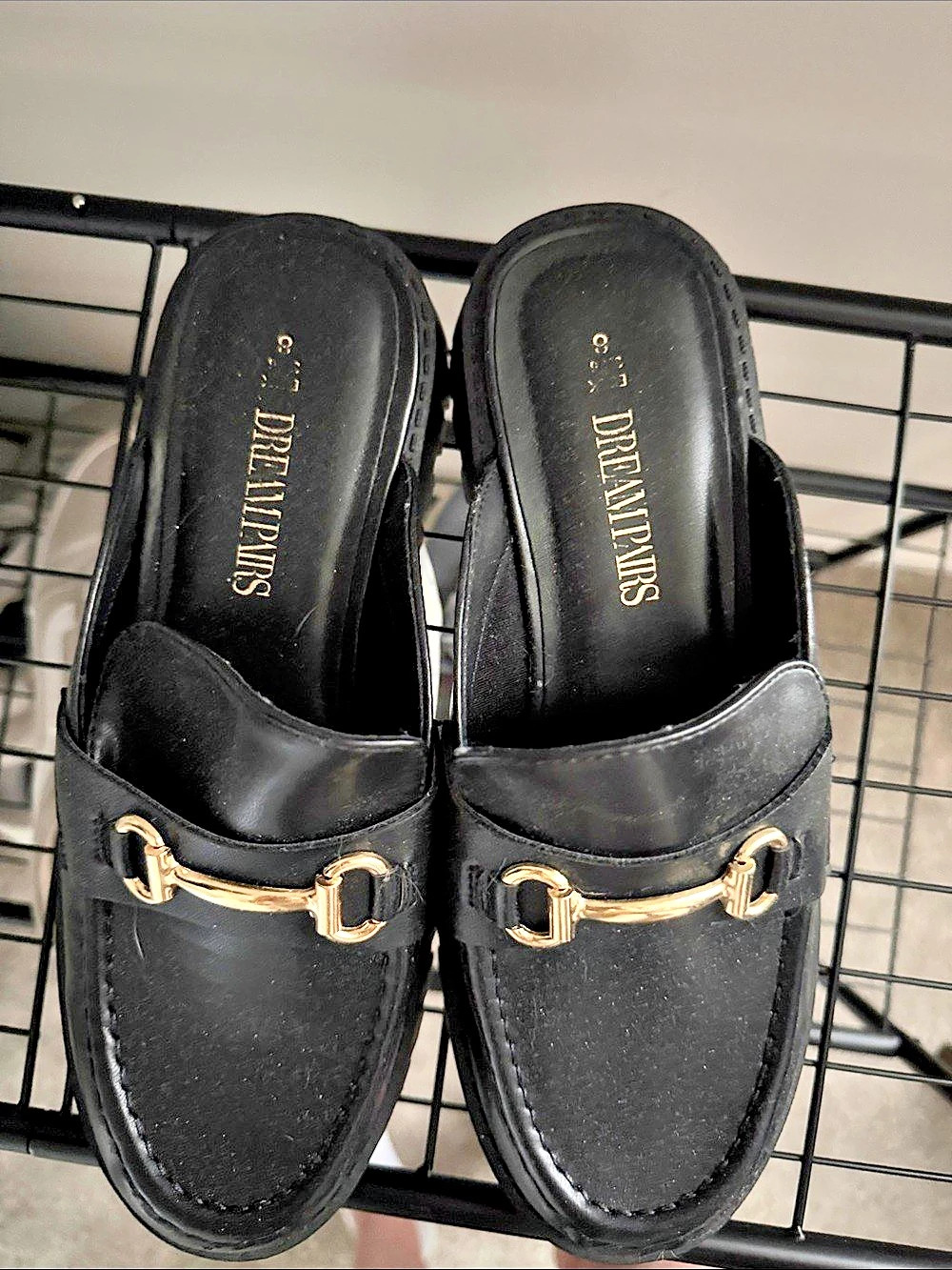 Dream Pairs Women's Round Toe Slip-on Mules Black US 8